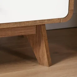 Ladekasten|Ladekasten-Calicosy - Ladekast ALBURA - Donker hout - 75.5x120x39 cm