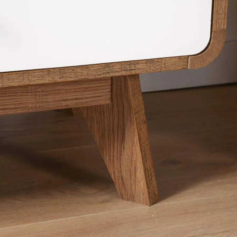 Ladekasten|Ladekasten-Calicosy - Ladekast ALBURA - Donker hout - 75.5x120x39 cm