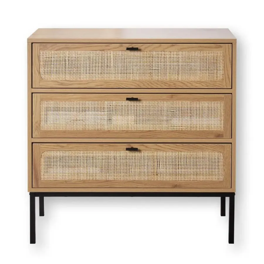 Ladekasten|Ladekasten-Calicosy - Ladekast JAYA - Licht hout - 79x80x39 cm