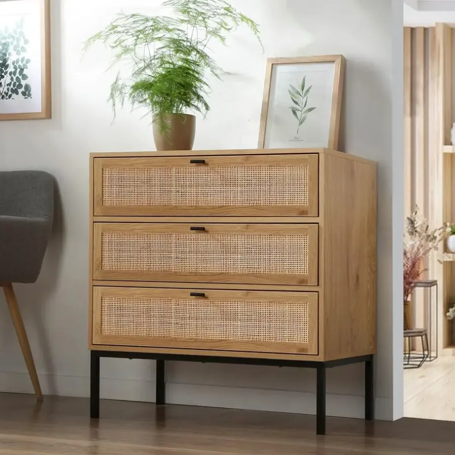 Ladekasten|Ladekasten-Calicosy - Ladekast JAYA - Licht hout - 79x80x39 cm