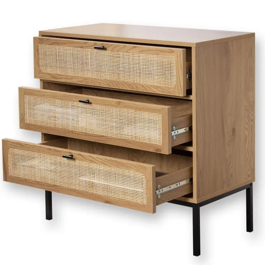 Ladekasten|Ladekasten-Calicosy - Ladekast JAYA - Licht hout - 79x80x39 cm