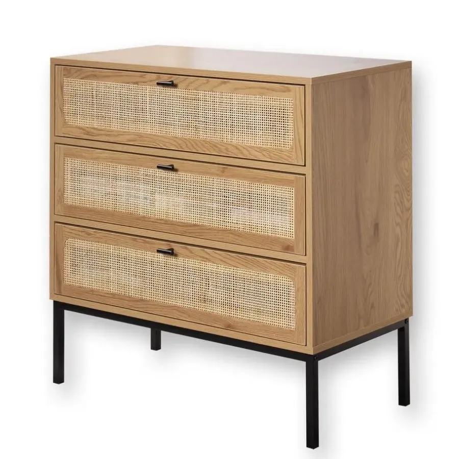 Ladekasten|Ladekasten-Calicosy - Ladekast JAYA - Licht hout - 79x80x39 cm