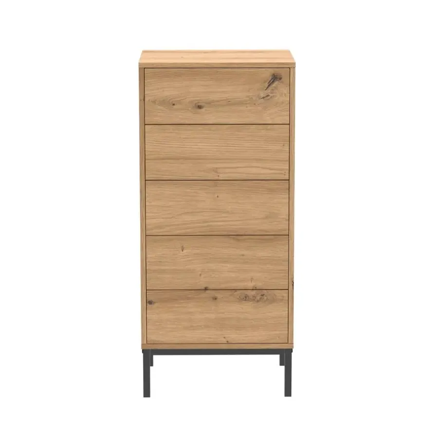 Ladekasten|Ladekasten-Calicosy - Ladekast LENNY - Licht hout - 100x45x38 cm
