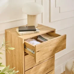 Ladekasten|Ladekasten-Calicosy - Ladekast LENNY - Licht hout - 100x45x38 cm