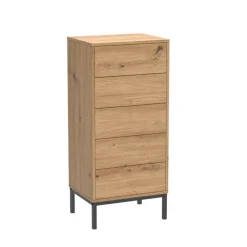 Ladekasten|Ladekasten-Calicosy - Ladekast LENNY - Licht hout - 100x45x38 cm