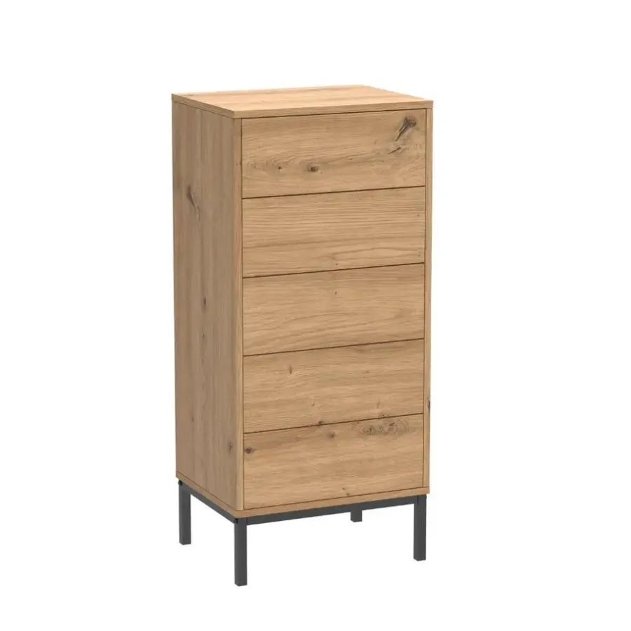 Ladekasten|Ladekasten-Calicosy - Ladekast LENNY - Licht hout - 100x45x38 cm