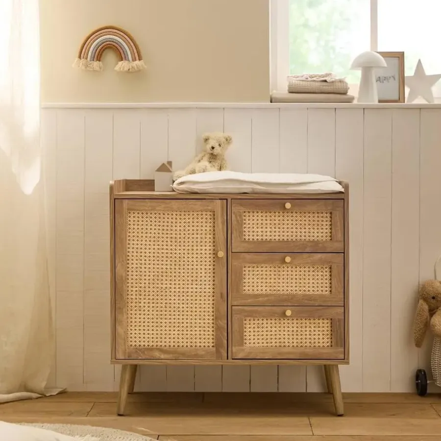 Ladekasten|Ladekasten-Calicosy - Ladekast PALMO - Licht hout - 79,5x80x39 cm