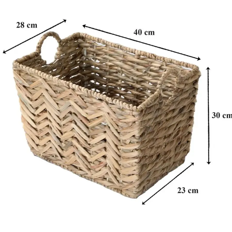 Opbergmanden-Calicosy - Mand - Licht hout - 30x40x28 cm