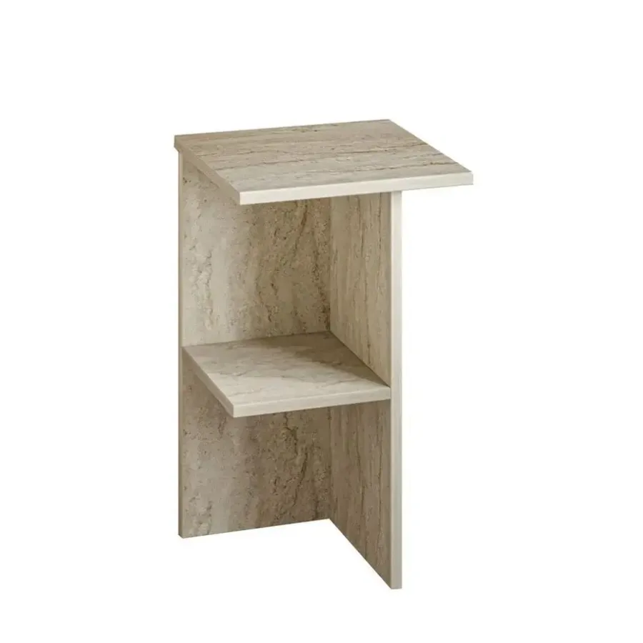 Nachtkastjes|Nachtkastjes-Calicosy - Nachtkastje LERAY - Travertijn - 60x36x36 cm