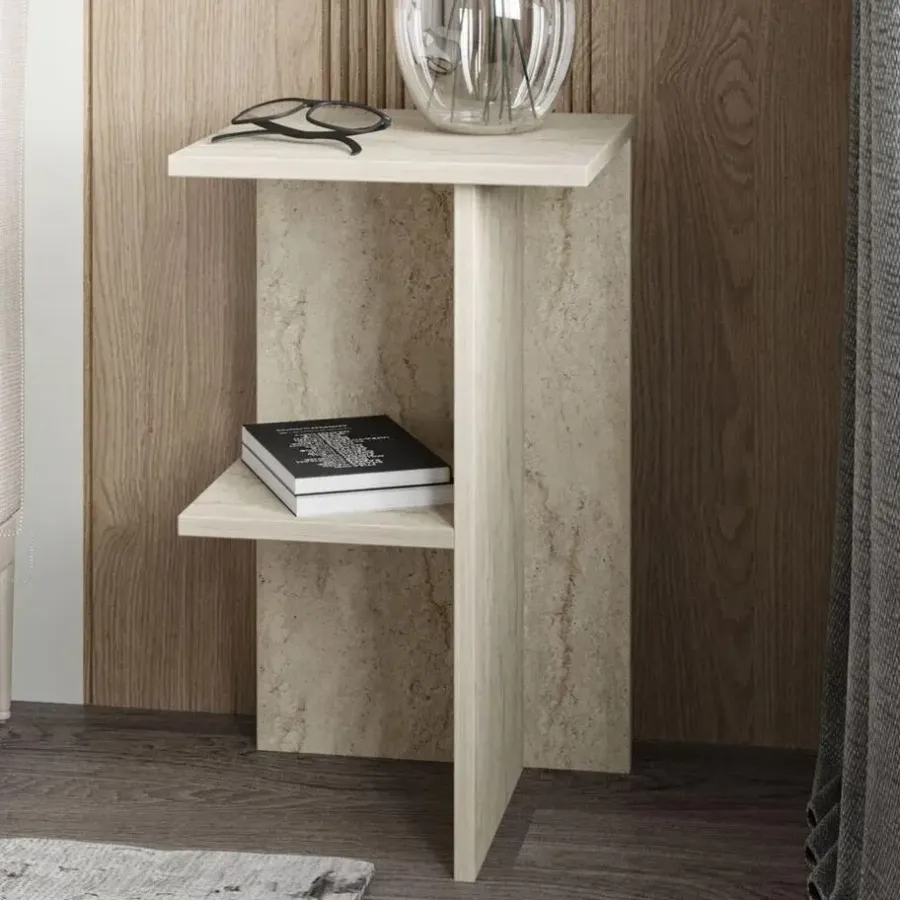 Nachtkastjes|Nachtkastjes-Calicosy - Nachtkastje LERAY - Travertijn - 60x36x36 cm