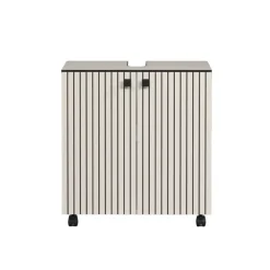 Badmeubelsets-Calicosy - Onderkast met wielen, 2 deuren PUREBLISS - 42x60x64 cm
