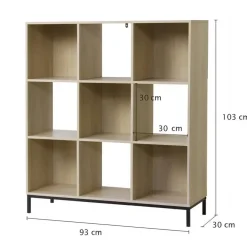 Boekenkasten|Boekenkasten-Calicosy - Opbergplank - Licht hout - 103.3x93.5x29.8 cm