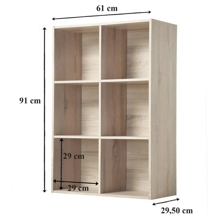 Boekenkasten|Boekenkasten-Calicosy - Opbergplank - Licht hout - 91.5x61.5x29.5 cm