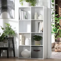 Boekenkasten|Boekenkasten-Calicosy - Opbergplank - Wit - 123x29.5x62 cm