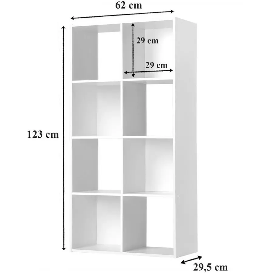 Boekenkasten|Boekenkasten-Calicosy - Opbergplank - Wit - 123x29.5x62 cm