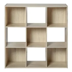 Boekenkasten|Boekenkasten-Calicosy - Opbergrek - Licht hout - 92.5x92.5x29.5 cm