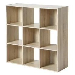 Boekenkasten|Boekenkasten-Calicosy - Opbergrek - Licht hout - 92.5x92.5x29.5 cm