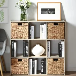 Boekenkasten|Boekenkasten-Calicosy - Opbergrek - Licht hout - 92.5x92.5x29.5 cm