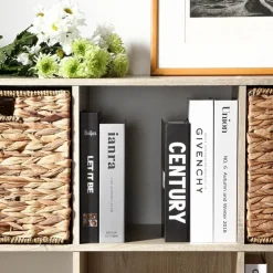 Boekenkasten|Boekenkasten-Calicosy - Opbergrek - Licht hout - 92.5x92.5x29.5 cm