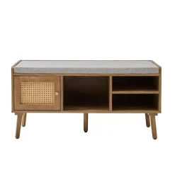 Schoenenkasten-Calicosy - PALMO Bank - B100 cm - Licht hout 100 cmx39 cmx49 cm