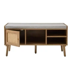 Schoenenkasten-Calicosy - PALMO Bank - B100 cm - Licht hout 100 cmx39 cmx49 cm