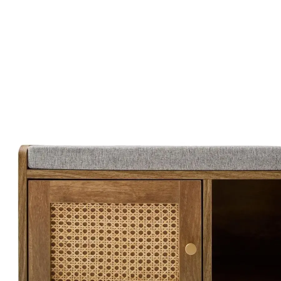 Schoenenkasten-Calicosy - PALMO Bank - B100 cm - Licht hout 100 cmx39 cmx49 cm