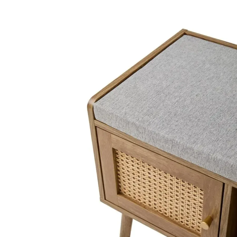 Schoenenkasten-Calicosy - PALMO Bank - B100 cm - Licht hout 100 cmx39 cmx49 cm