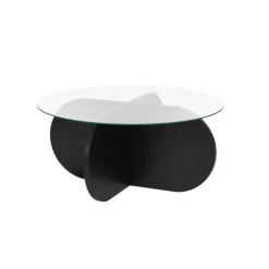 Salontafels-Calicosy - Salontafel AERIS - Zwart hout - 35x75x75 cm