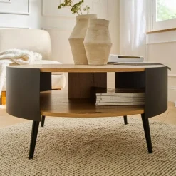 Calicosy - Salontafel EKLO - Eik - 39x80x80 cm