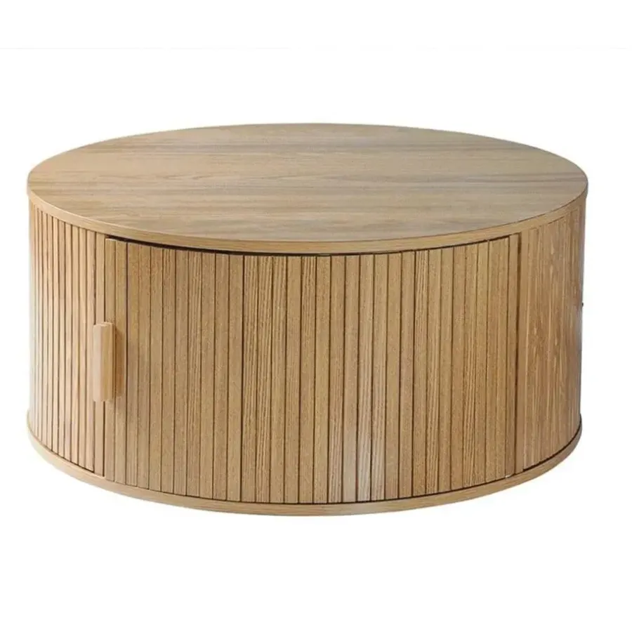 Salontafels-Calicosy - Salontafel ERNEST - Licht hout - 35,5x75x75 cm