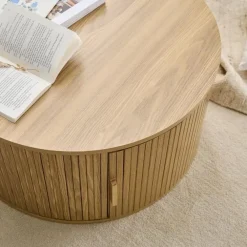 Salontafels-Calicosy - Salontafel ERNEST - Licht hout - 35,5x75x75 cm