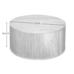Salontafels-Calicosy - Salontafel ERNEST - Licht hout - 35,5x75x75 cm