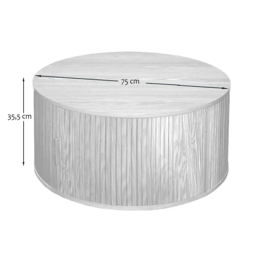 Salontafels-Calicosy - Salontafel ERNEST - Licht hout - 35,5x75x75 cm