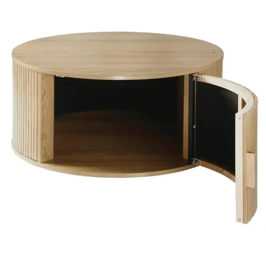 Salontafels-Calicosy - Salontafel ERNEST - Licht hout - 35,5x75x75 cm