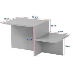 Salontafels-Calicosy - Salontafel HARMONY - Travertijn - 40x77x40 cm