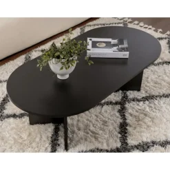 Salontafels-Calicosy - Salontafel IRIS - Zwarte eik - 39,8x119x60 cm