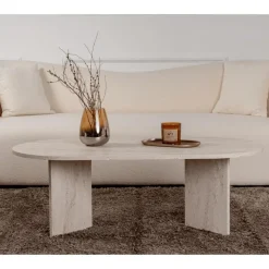 Salontafels-Calicosy - Salontafel IRIS - Travertijn - 39,8x119x60 cm