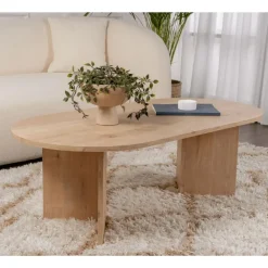 Salontafels-Calicosy - Salontafel IRIS - Saffier eiken - 39,8x119x60 cm