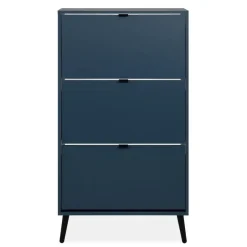 Calicosy - Schoenenkast VIGO - Alby blauw / zwart - 125x70x24 cm