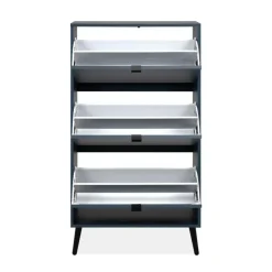 Calicosy - Schoenenkast VIGO - Alby blauw / zwart - 125x70x24 cm