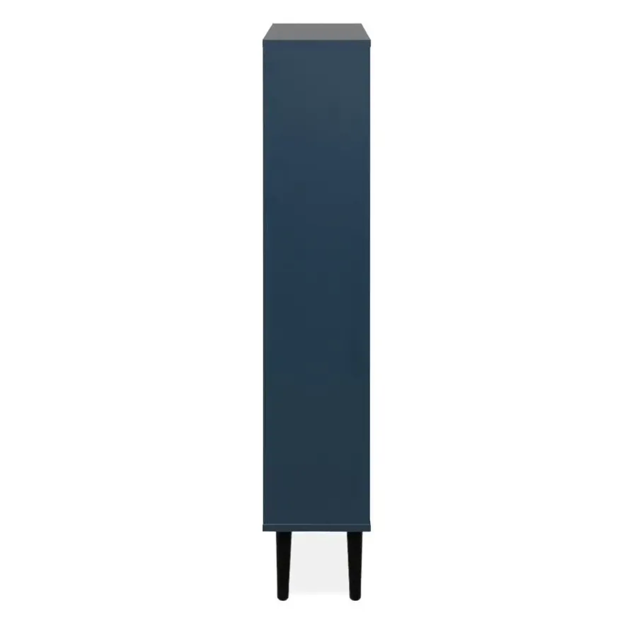 Calicosy - Schoenenkast VIGO - Alby blauw / zwart - 125x70x24 cm