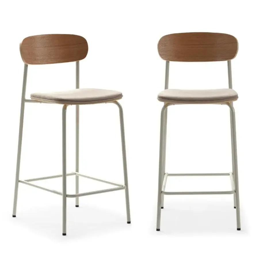 Calicosy - Set van 2 ADRIANA-krukken - 48x42x66 cm