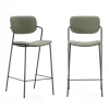Calicosy - Set van 2 krukken met zwarte MAIKA - 51x44x66 cm