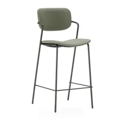 Calicosy - Set van 2 krukken met zwarte MAIKA - 51x44x66 cm