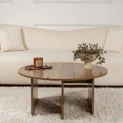 Salontafels-Calicosy - Set van 2 salontafels MOIRA - 90x90x41 cm