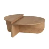 Salontafels-Calicosy - Set van 2 Salontafels ORION - Licht hout - 35x90x90 cm