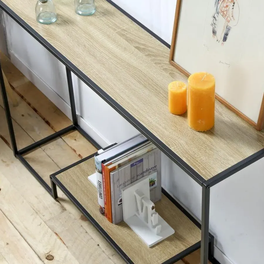 Sidetables-Calicosy - Sidetable - Eikenhouten decor - 80x120x