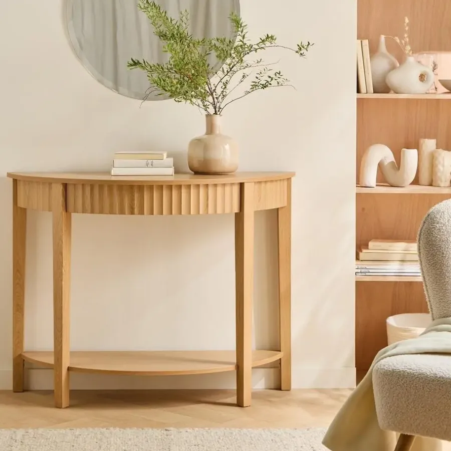 Sidetables-Calicosy - Sidetable BOLOGNE - Licht hout - 76x100x40 cm