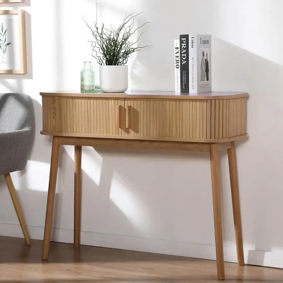 Calicosy - Sidetable ERNEST - Licht hout - 80,5x100x35 cm
