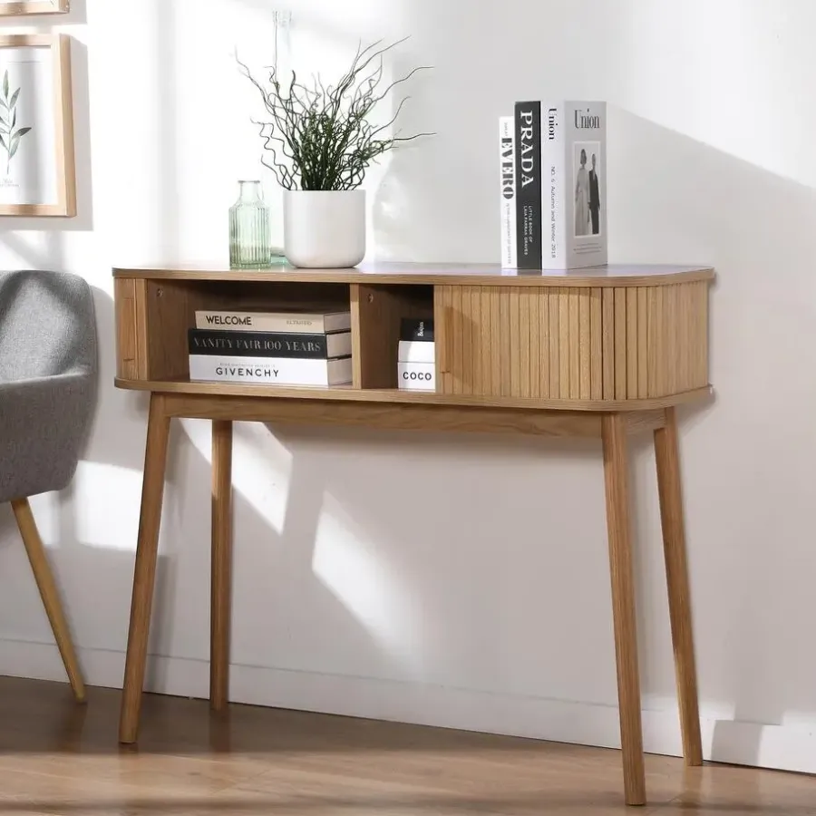Calicosy - Sidetable ERNEST - Licht hout - 80,5x100x35 cm